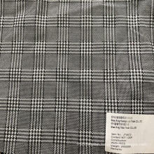 Black and White Stripes Checks 90T/10SP Plaid Fabric